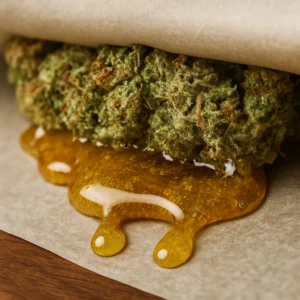 Estrazione naturale di Rosin da infiorescenze di cannabis con pressione e calore