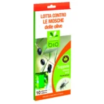 TRAPPOLA CROMOTROPICA ADESIVA VERDE CONTRO LA MOSCA OLIVA 10 PEZZI