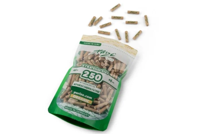 PURIZE - FILTRI AI CARBONI ATTIVI | XTRA SLIM - ORGANIC 250PZ | RICAMBIO PIPE PURIZE - immagine 1