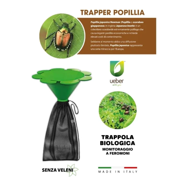 UEBER -TRAPPOLA BIOLOGICA A FEROMONI PER POPILLIA JAPONICA O SCARABEO GIAPPONESE - immagine 1