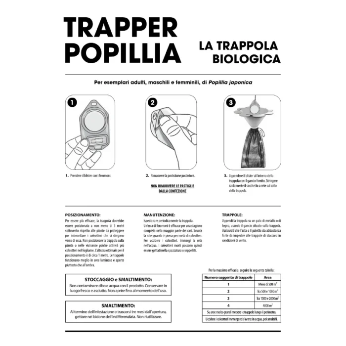 UEBER -TRAPPOLA BIOLOGICA A FEROMONI PER POPILLIA JAPONICA O SCARABEO GIAPPONESE - immagine 2