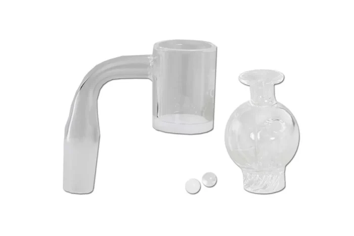 QUARTZ BANGER WITH CAP AND TERP PEARLS | 14mm MALE - Image 2