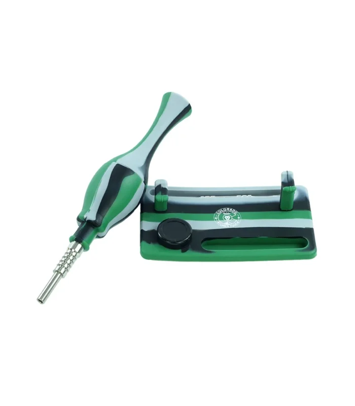 QNUBU - RECOLECTOR DE NECTAR DE SILICONA 'COLORADO' CON PUNTA DE TITANIO | 14 CM - Imagen 2