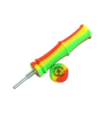 QNUBU - NECTAR COLLECTOR "BAMBOO" IN SILICONE CON PUNTA IN TITANIO | 14,6 CM