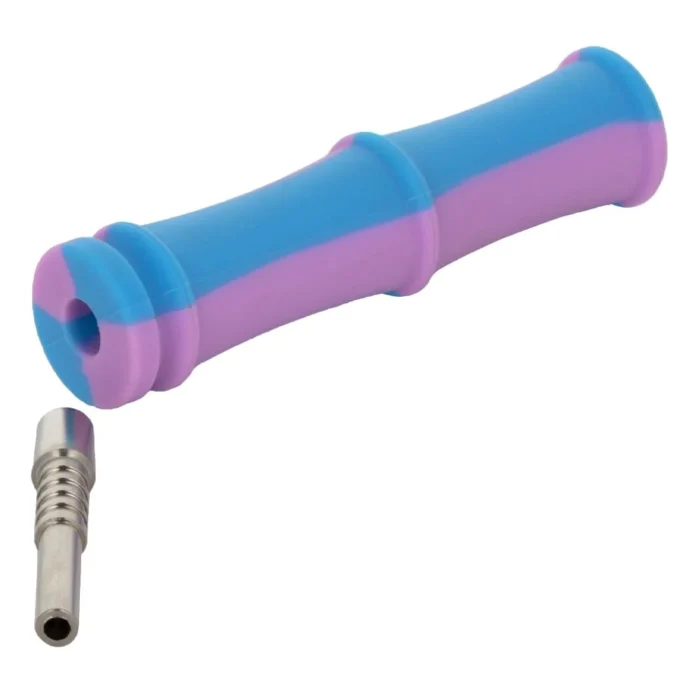 QNUBU - NECTAR COLLECTOR "BAMBOO" IN SILICONE CON PUNTA IN TITANIO | 14,6 CM - immagine 4