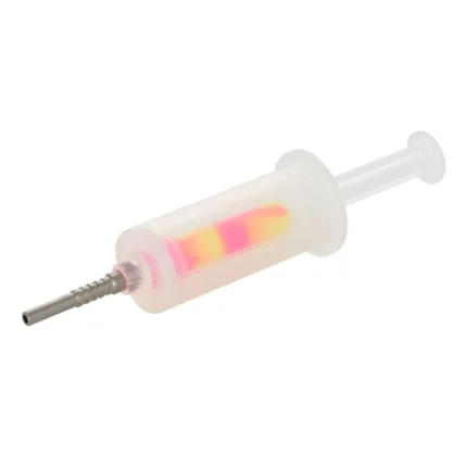 QNUBU - NECTAR COLLECTOR "SYRINGE" IN SILICONE CON PUNTA IN TITANIO | 23 CM