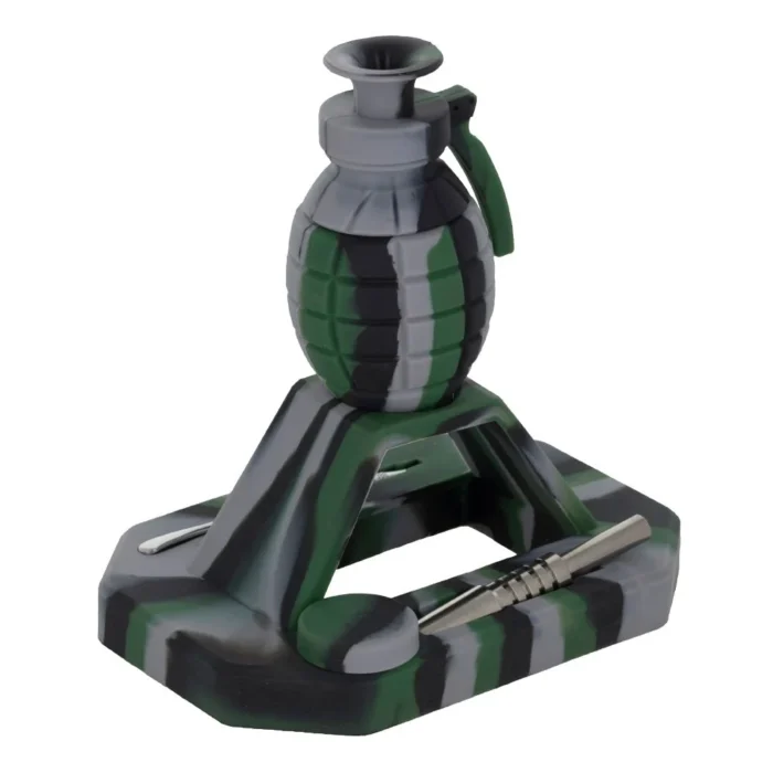 QNUBU - NECTAR COLLECTOR "GRENADE" IN SILICONE CON PUNTA IN TITANIO | 16 CM - immagine 3