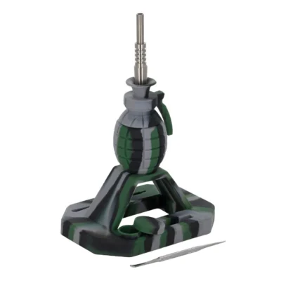 QNUBU - SILICONE NECTAR COLLECTOR "GRENADE" WITH TITANIUM TIP | 16 CM - Image 4