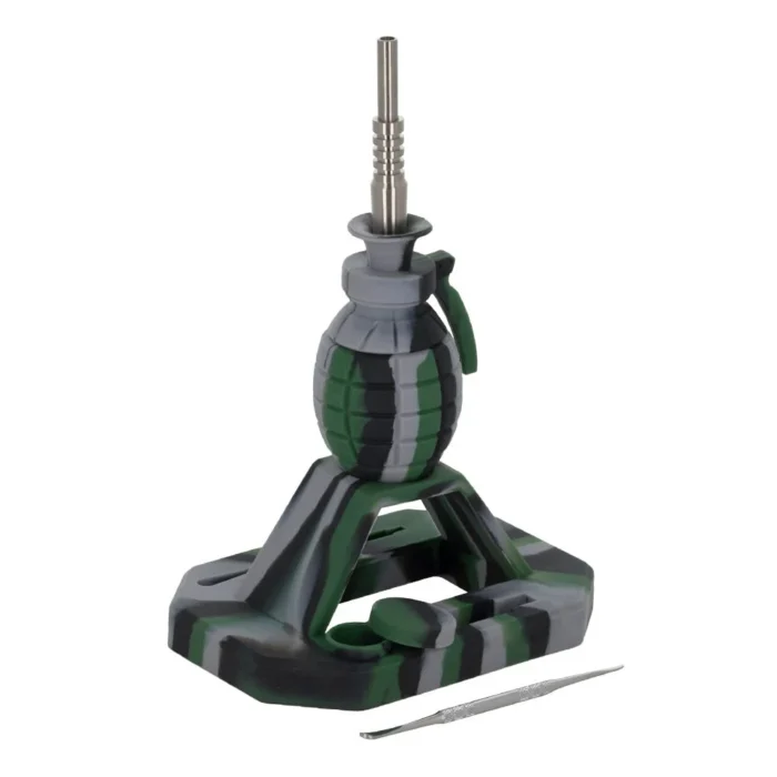 QNUBU - NECTAR COLLECTOR "GRENADE" IN SILICONE CON PUNTA IN TITANIO | 16 CM - immagine 4