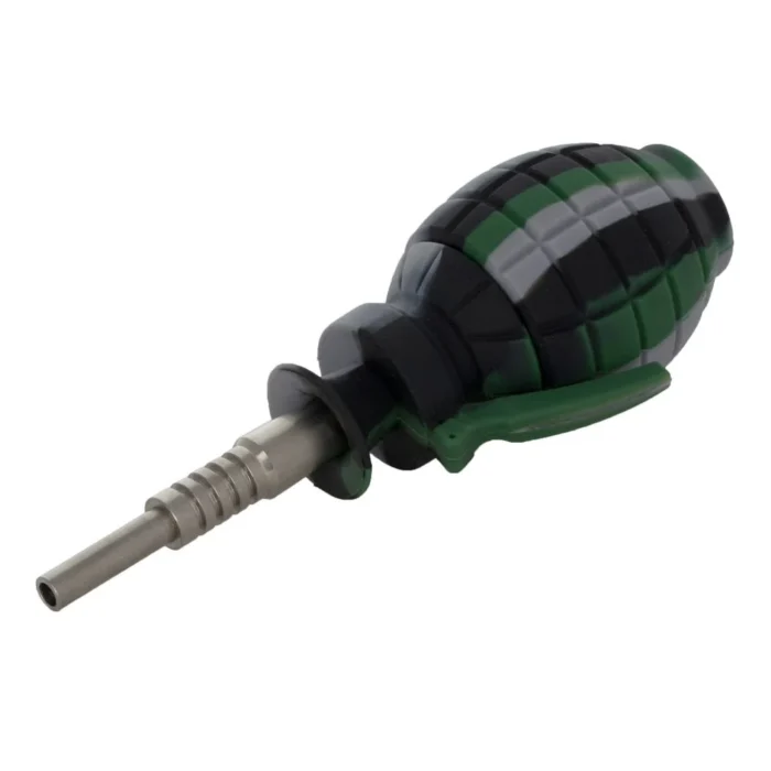 QNUBU - NECTAR COLLECTOR "GRENADE" IN SILICONE CON PUNTA IN TITANIO | 16 CM - immagine 5