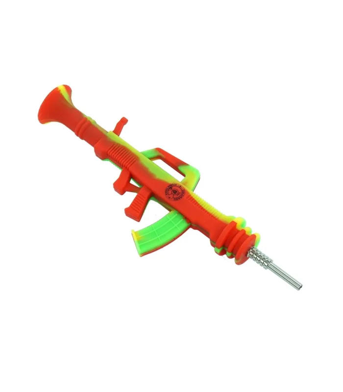 QNUBU - SILICONE NECTAR COLLECTOR "AK47" WITH TITANIUM TIP | 24 CM - Image 2