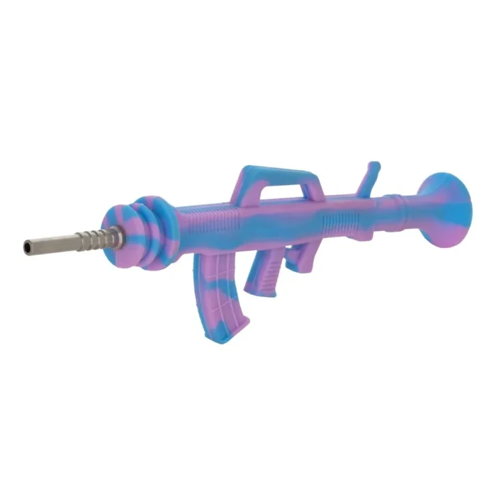 QNUBU - SILICONE NECTAR COLLECTOR "AK47" WITH TITANIUM TIP | 24 CM - Image 3