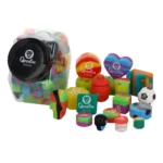 QNUBU - MIX SILICONE CONTAINERS WITH DISPLAY | SIZE L 58pcs