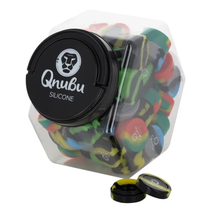 QNUBU - SILICONE CONTAINERS WITH DISPLAY | ROUND 11ml 60pcs - Image 1