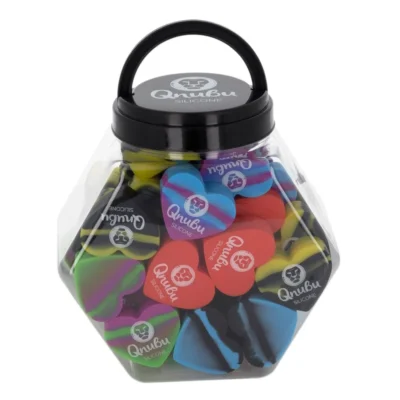 QNUBU - CONTENITORI IN SILICONE CON DISPLAY | CUORE 18ml 50pz - immagine 2