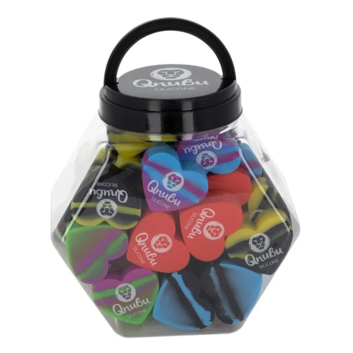 QNUBU - ENVASES DE SILICONA CON DISPLAY | CORAZÓN 18ml 50pcs - Imagen 2