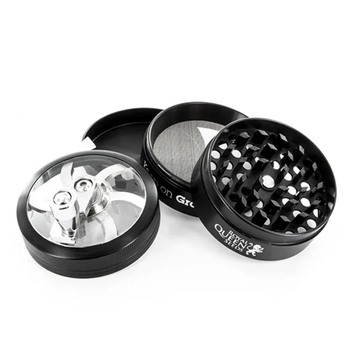 ROYAL QUEEN SEEDS - GRINDER A MULINELLO IN METALLO | 62mm - immagine 2