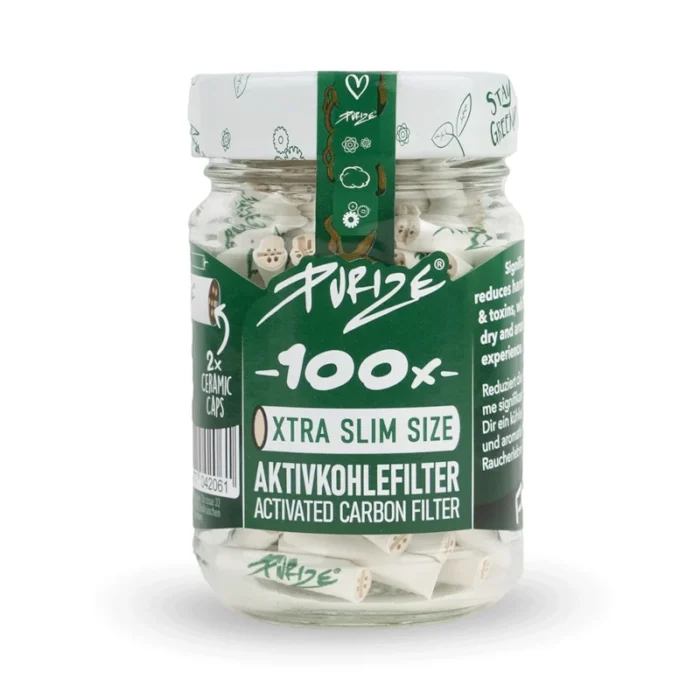 PURIZE - FILTRI AI CARBONI ATTIVI | XTRA SLIM DISPLAY 10 BARATTOLI - BIANCO 100PZ - immagine 2