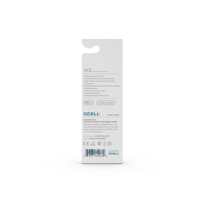 CCELL - M3 BATTERY WITH 510 | 350 mAh ATTACHMENT – Image 3
