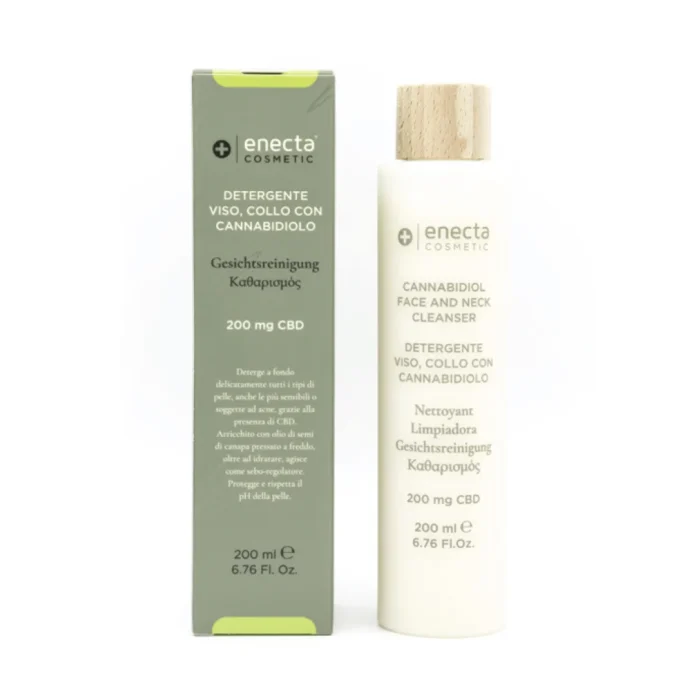 ENECTA - FACE NECK CLEANSER WITH CANNABIDIOL | 200mg CBD | 200ml – Image 1