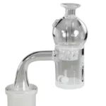 BRACIERE IN QUARZO BANGER CON CAP E TERP PEARLS | 18mm MASCHIO