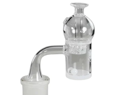 BRACIERE IN QUARZO BANGER CON CAP E TERP PEARLS | 18mm MASCHIO