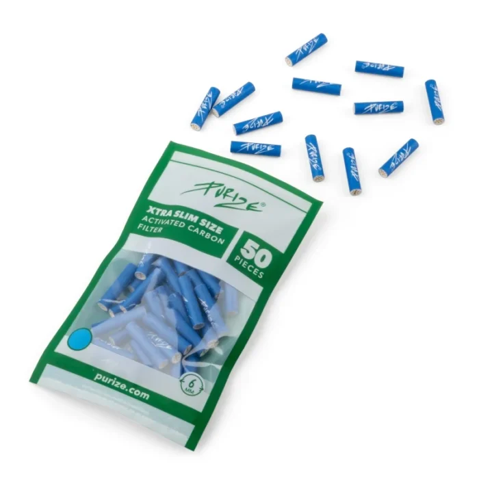 PURIZE - ACTIVATED CARBON FILTERS | XTRA SLIM DISPLAY 20 PACKS - BLUE 50PCS - Image 2