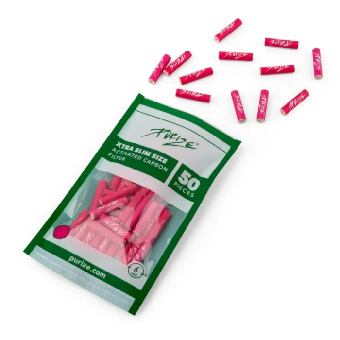 PURIZE - FILTRI AI CARBONI ATTIVI | XTRA SLIM DISPLAY 20 CONFEZIONI - ROSA 50PZ - immagine 2