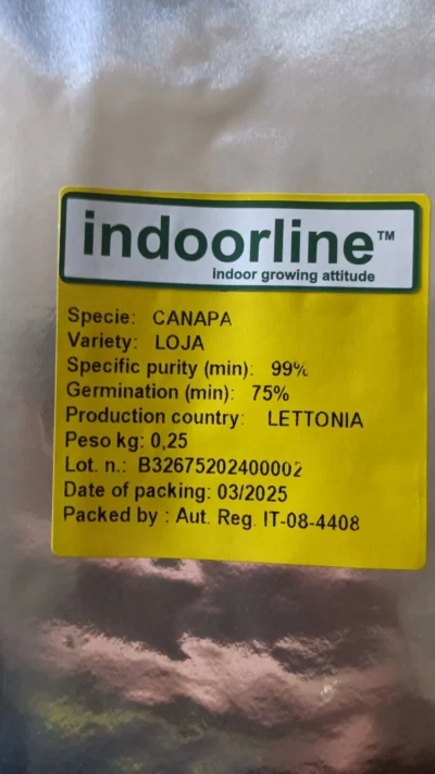 loja250g1.webp GRAINES DE CHANVRE VARIÉTÉ LOJA CE | 0.250 Kg - immagine 1