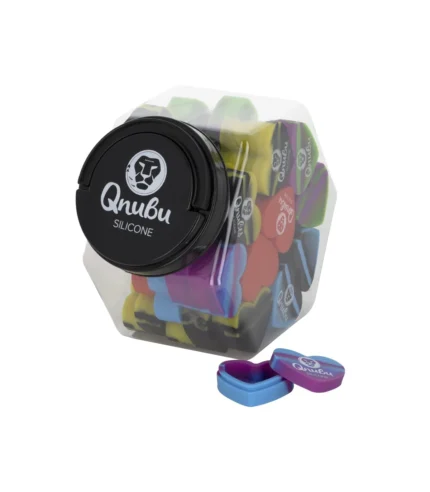 QNUBU - CONTENITORI IN SILICONE CON DISPLAY | CUORE 18ml 50pz