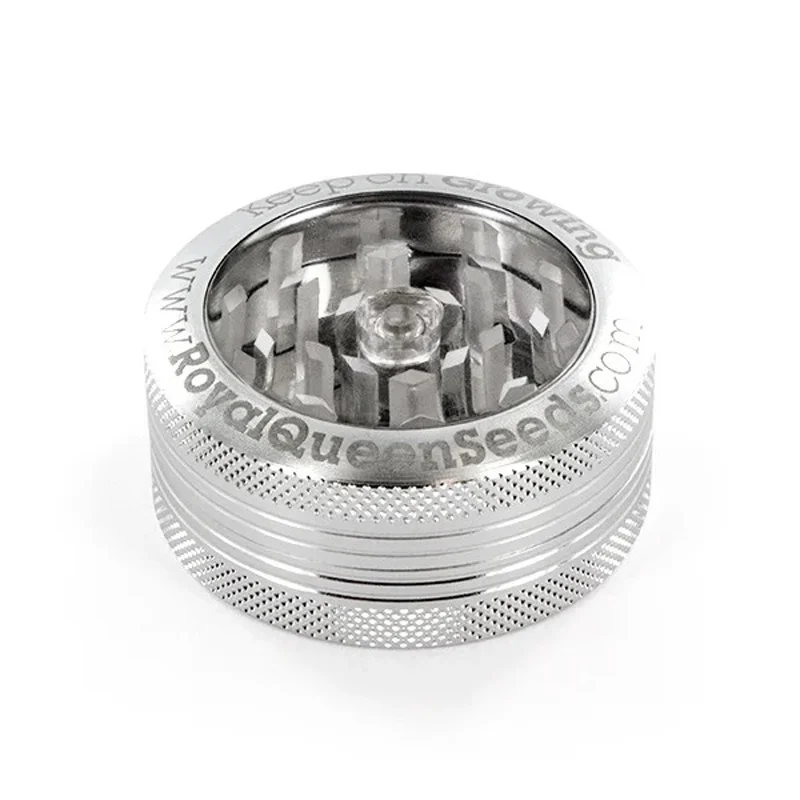 ROYAL QUEEN SEEDS - GRINDER WITH TRANSPARENT LID | 48mm - Image 1
