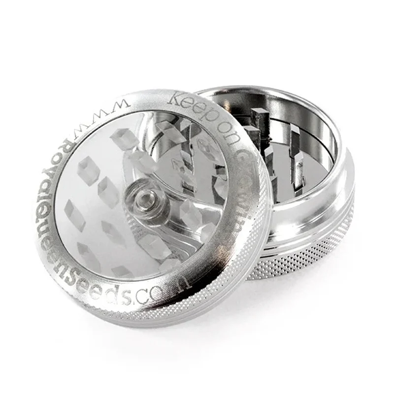ROYAL QUEEN SEEDS - GRINDER WITH TRANSPARENT LID | 48mm - Image 2