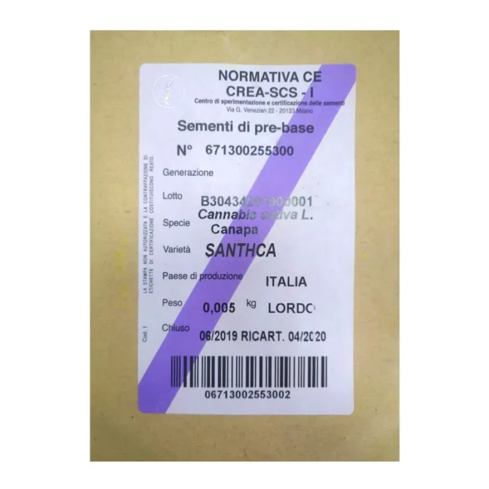 HEMP SEED VARIETY SANTHICA CE - Image 1
