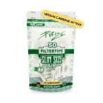 PURIZE - ACTIVATED CARBON FILTERS | SLIM - WHITE 50 PCS | PURIZE PIPE REPLACEMENT