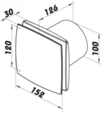 VENTS - ASPIRATOR TT 100UN WITH TEMPERATURE REGULATOR AND MINIMUM SPEED CABLED | Ø 100mm - 187mc/h - Image 2