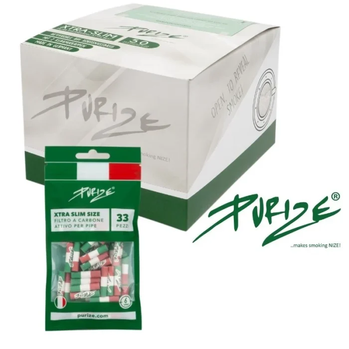 PURIZE - FILTROS DE CARBON ACTIVO | XTRA SLIM DISPLAY 20 PACKS - ITALIA 33PCS - Imagen 2