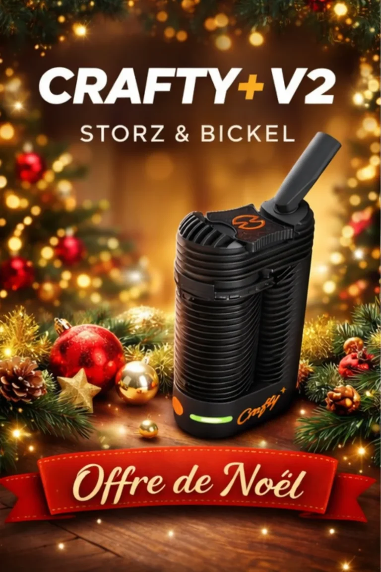 Le CRAFTY+ V2 est le vaporisateur portable le plus compact signé STORZ & BICKEL. La nouvelle génération de batteries offre jusqu’à 20 % d’autonomie supplémentaire par rapport au modèle précédent, sans sacrifier la qualité de la vapeur.