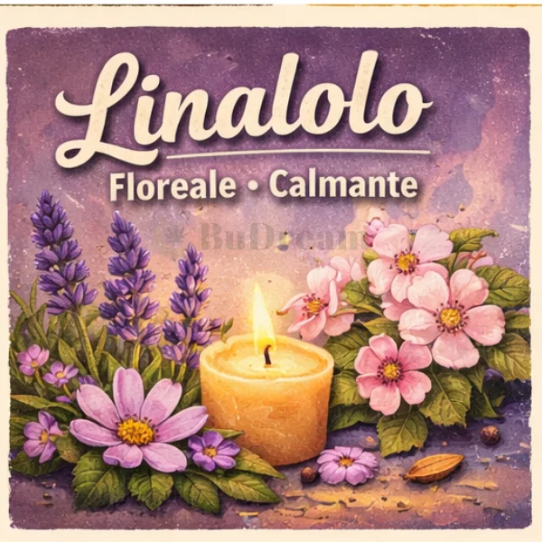 Aromatic map of cannabis with terpene linalool, aromas of lavender, birch and rosewood, relaxing effect, cannabis terpenes.