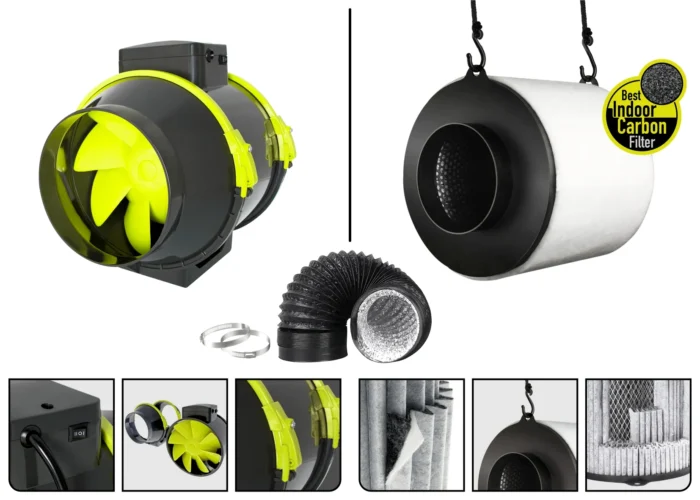 GARDEN HIGHPRO - GROWKIT 80H -KIT COLTIVAZIONE COMPLETO | 150W (80x80x180cm) - immagine 4