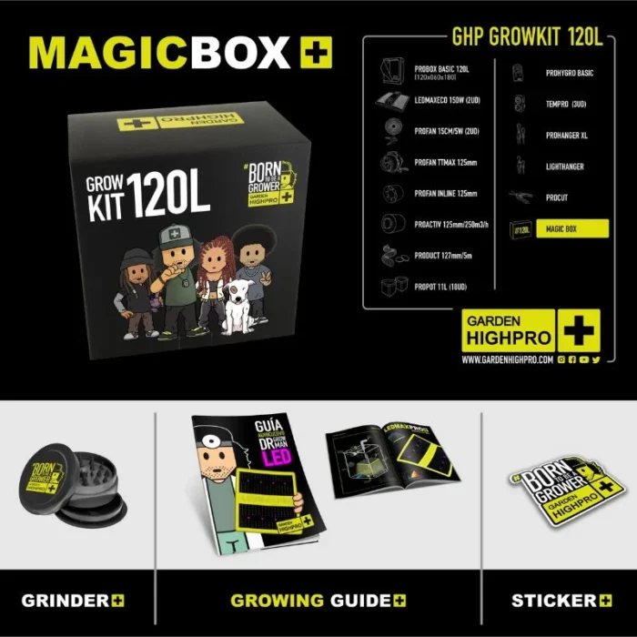 GARDEN HIGHPRO - GROWKIT 120H -KIT COLTIVAZIONE COMPLETO | 300W (120x60x180cm) - immagine 10