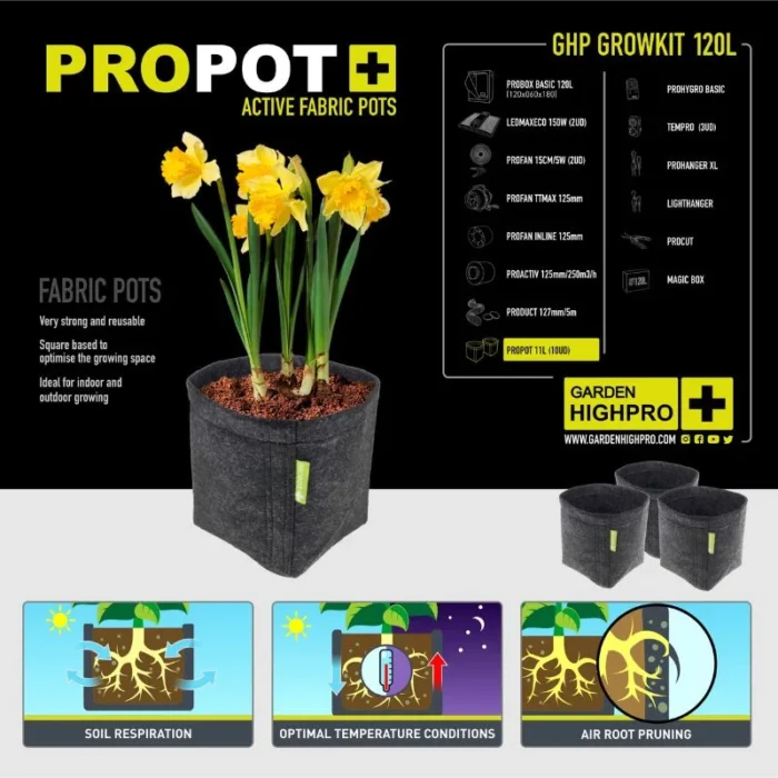 GARDEN HIGHPRO - GROWKIT 120H -KIT COLTIVAZIONE COMPLETO | 300W (120x60x180cm) - immagine 8