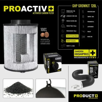 GARDEN HIGHPRO - GROWKIT 120H -KIT COLTIVAZIONE COMPLETO | 300W (120x60x180cm) - immagine 6