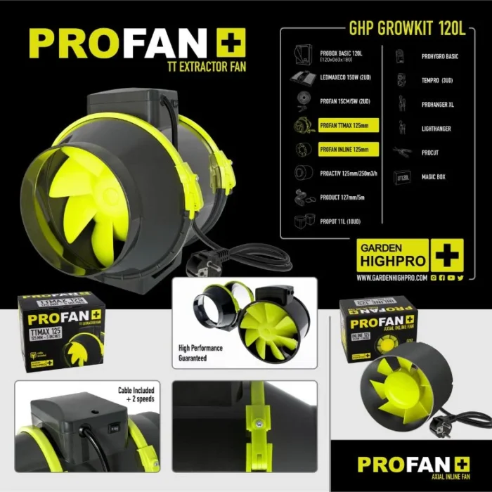 GARDEN HIGHPRO - GROWKIT 120H -KIT COLTIVAZIONE COMPLETO | 300W (120x60x180cm) - immagine 5