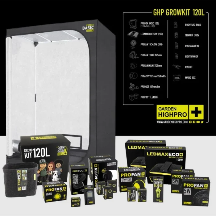 GARDEN HIGHPRO - GROWKIT 120H -KIT COLTIVAZIONE COMPLETO | 300W (120x60x180cm) - immagine 3